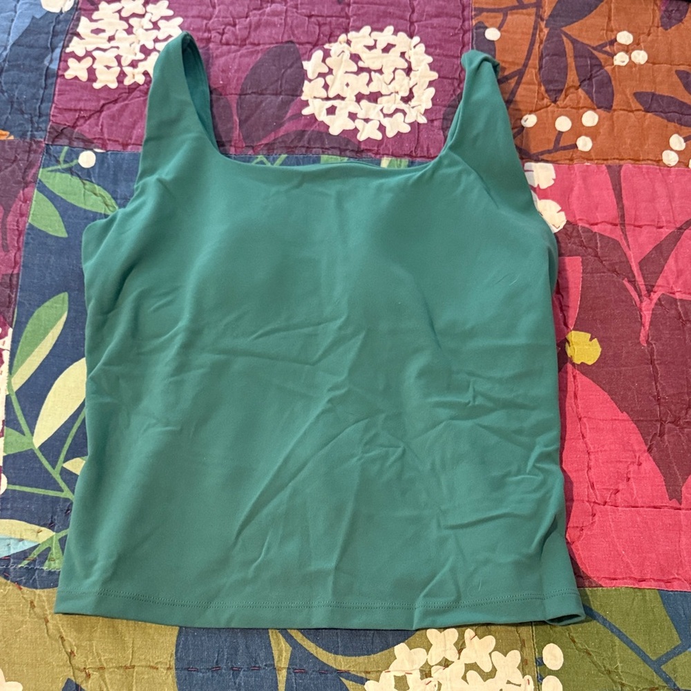 FLX: Women’s Emerald Square-Neck Tank Top with inset bra